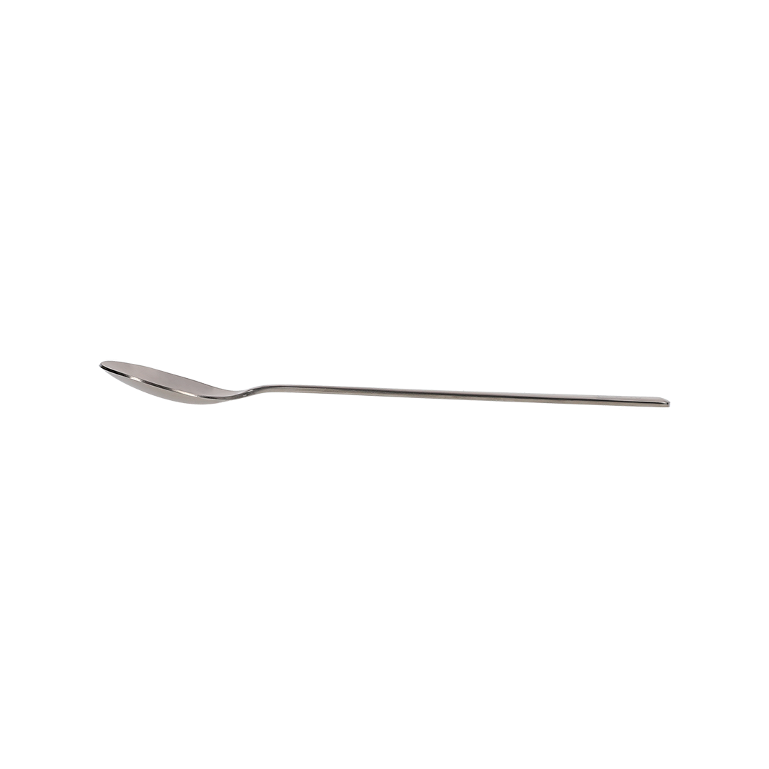 It shows the side view of a spoon.