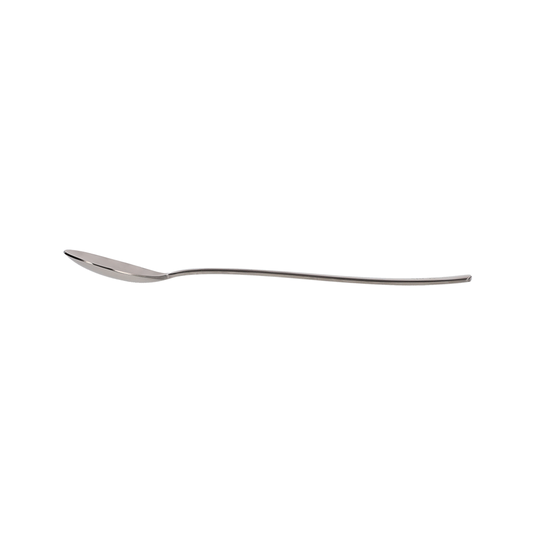 It shows the side view of a spoon.