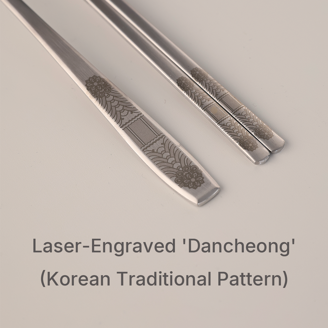 Korean Dancheong Spoon & Chopsticks 2 Person Gift Set