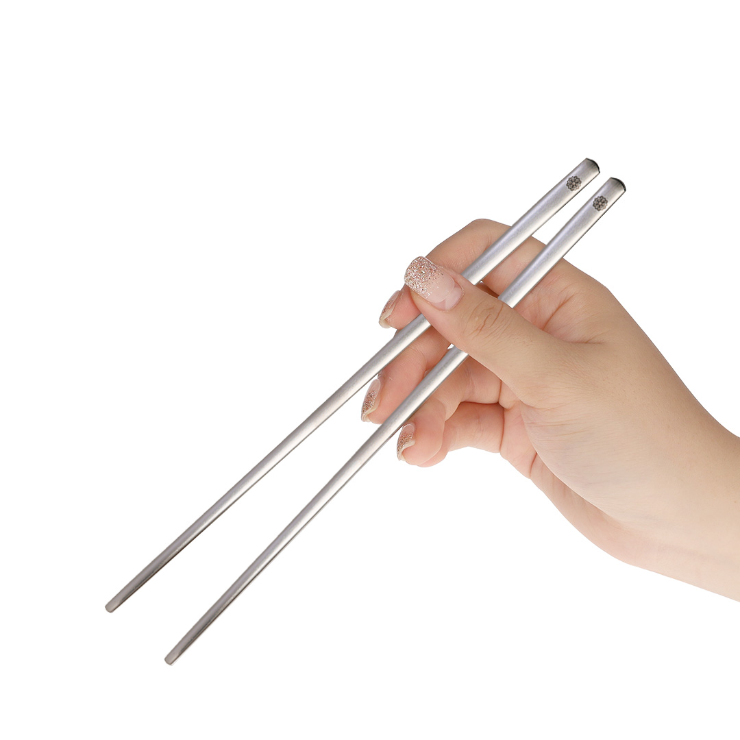 [New]Korean Flower Stainless Steel Spoon & Chopsticks Set