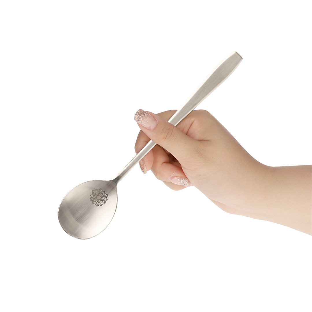 [New]Korean Flower Stainless Steel Spoon & Chopsticks Set