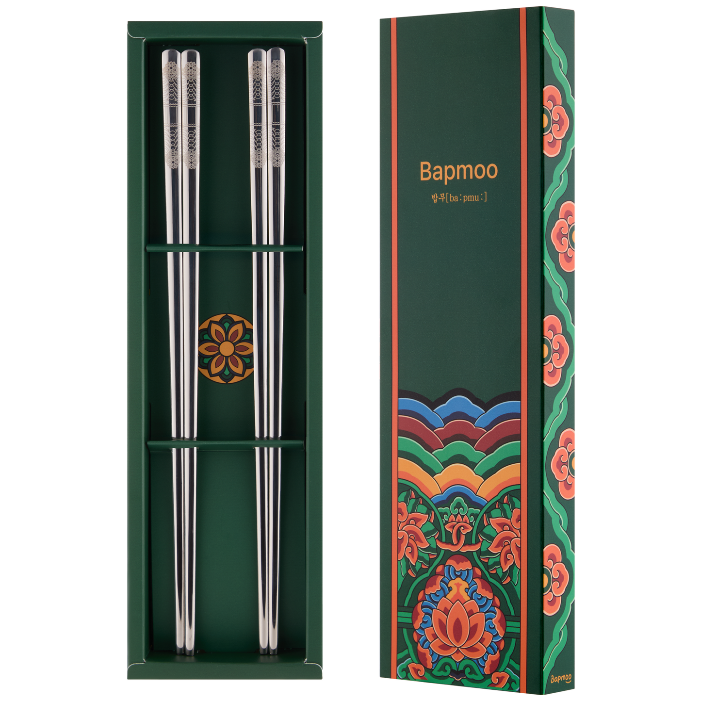 [Coming Soon] Glossy Silver 2 Pair Chopsticks set