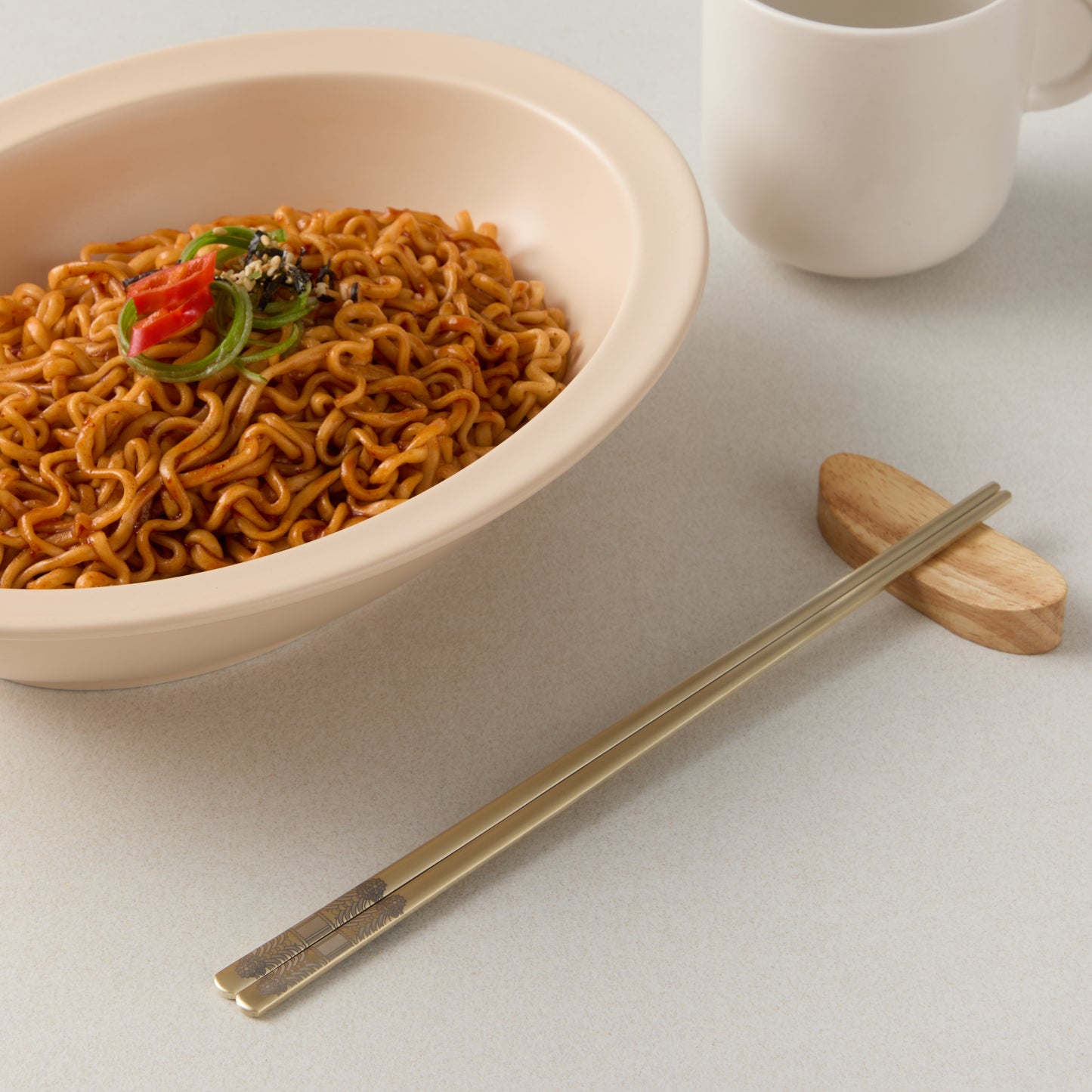 Matte Gold 2 Pair Korean Chopsticks set