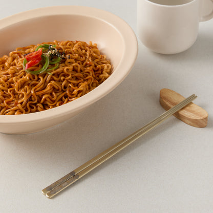 Matte Gold 2 Pair Korean Chopsticks set