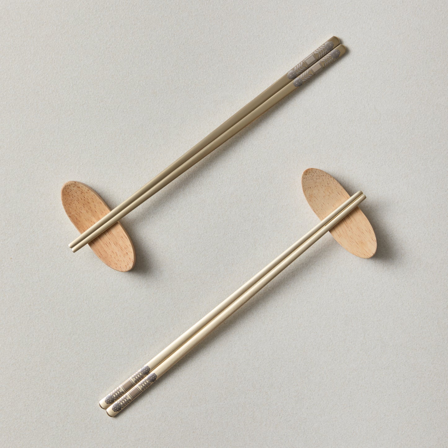 Matte Gold 2 Pair Korean Chopsticks set