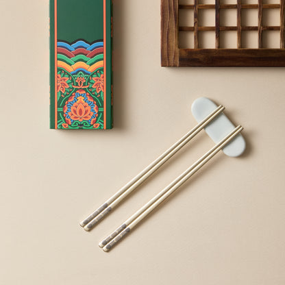Matte Gold 2 Pair Korean Chopsticks set
