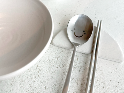 Korean Happy Spoon & Chopsticks 2 Person Gift Set