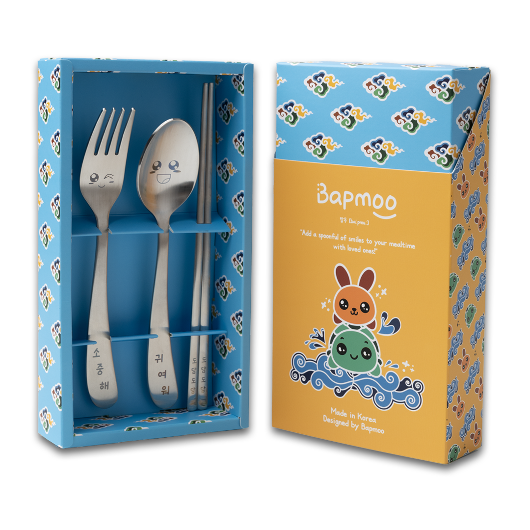 Korean Joyful Face Utensil Set for Kids