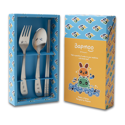 Korean Joyful Face Utensil Set for Kids