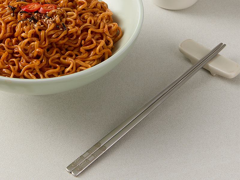 [Coming Soon] Matte Silver 2 Pair Chopsticks set