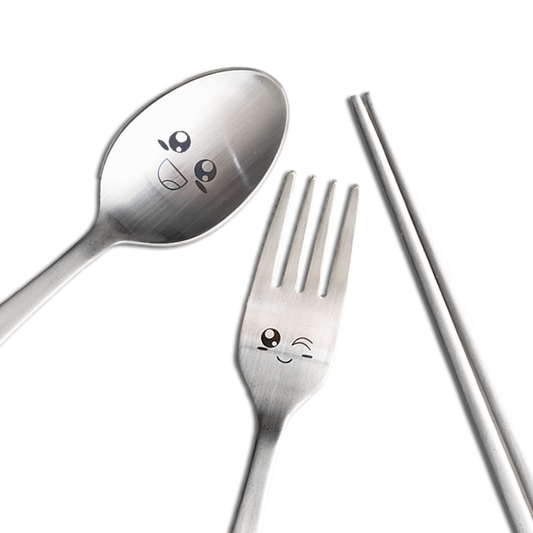 Korean Joyful Face Utensil Set for Kids